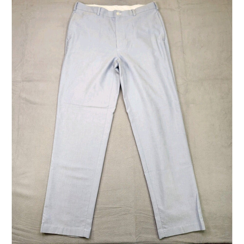 Brooks Brothers 346 Chino Pants Men's 34x32 Light Blue Flat Straight 100% Cotton